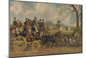 'Roadsters, New London Union Coach', c1840, (1929)-Charles Hunt-Mounted Giclee Print