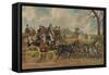 'Roadsters, New London Union Coach', c1840, (1929)-Charles Hunt-Framed Stretched Canvas