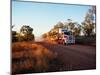 Roadtrain Hurtles Through Outback, Cape York Peninsula, Queensland, Australia-Oliver Strewe-Mounted Premium Photographic Print