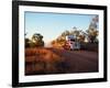 Roadtrain Hurtles Through Outback, Cape York Peninsula, Queensland, Australia-Oliver Strewe-Framed Photographic Print