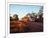 Roadtrain Hurtles Through Outback, Cape York Peninsula, Queensland, Australia-Oliver Strewe-Framed Photographic Print