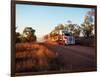 Roadtrain Hurtles Through Outback, Cape York Peninsula, Queensland, Australia-Oliver Strewe-Framed Photographic Print