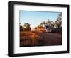 Roadtrain Hurtles Through Outback, Cape York Peninsula, Queensland, Australia-Oliver Strewe-Framed Photographic Print