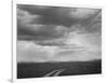 Roadway Low Horizon Mountains Clouded Sky "Near (Grand) Teton National Park" 1933-1942-Ansel Adams-Framed Art Print