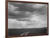 Roadway Low Horizon Mountains Clouded Sky "Near (Grand) Teton National Park" 1933-1942-Ansel Adams-Framed Art Print