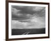 Roadway Low Horizon Mountains Clouded Sky "Near (Grand) Teton National Park" 1933-1942-Ansel Adams-Framed Art Print