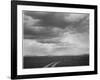 Roadway Low Horizon Mountains Clouded Sky "Near (Grand) Teton National Park" 1933-1942-Ansel Adams-Framed Art Print