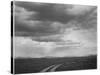 Roadway Low Horizon Mountains Clouded Sky "Near (Grand) Teton National Park" 1933-1942-Ansel Adams-Stretched Canvas