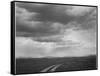 Roadway Low Horizon Mountains Clouded Sky "Near (Grand) Teton National Park" 1933-1942-Ansel Adams-Framed Stretched Canvas