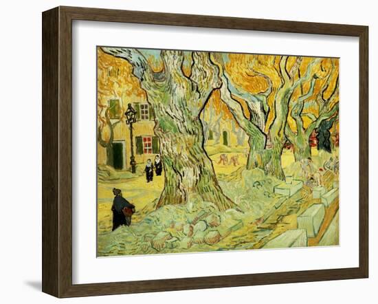 Roadworks At Saint-rémy, 1889-Vincent van Gogh-Framed Giclee Print