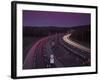 Roadworks, Lane Closures and Speed Limits on M5 Motorway at Dusk, Near Birmingham, England-Ian Egner-Framed Photographic Print