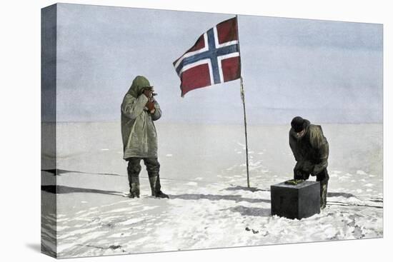 Roald Amundsen, First to Reach the South Pole, Fixing Position at the Pole,1911-null-Stretched Canvas