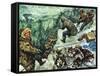 Roald Amundsen's Journey to the South Pole-Luis Arcas Brauner-Framed Stretched Canvas