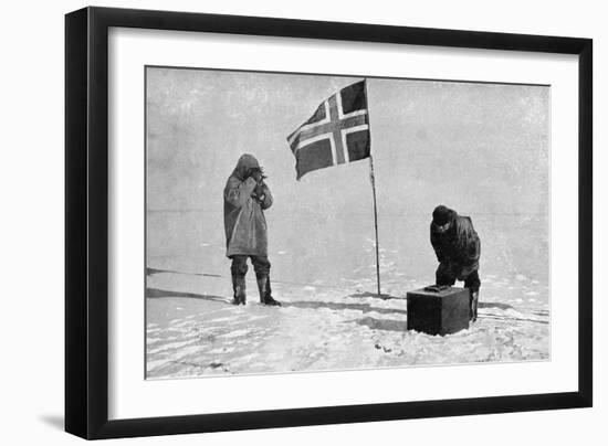 Roald Engelbrecht Gravning Amundsen (1872-192), Norwegian Explorer, at the South Pole, 1911-null-Framed Giclee Print