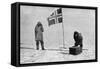 Roald Engelbrecht Gravning Amundsen (1872-192), Norwegian Explorer, at the South Pole, 1911-null-Framed Stretched Canvas