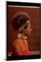 Roanne Nesbitt Modeling Afro Wig and African Inspired Necklace and Headdress-Yale Joel-Mounted Photographic Print