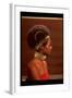 Roanne Nesbitt Modeling Afro Wig and African Inspired Necklace and Headdress-Yale Joel-Framed Photographic Print