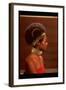 Roanne Nesbitt Modeling Afro Wig and African Inspired Necklace and Headdress-Yale Joel-Framed Photographic Print