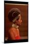 Roanne Nesbitt Modeling Afro Wig and African Inspired Necklace and Headdress-Yale Joel-Mounted Photographic Print