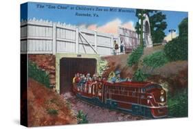 Roanoke, Virginia - Mill Mountain Children's Zoo Train the Zoo Choo-Lantern Press-Stretched Canvas