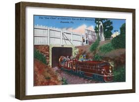 Roanoke, Virginia - Mill Mountain Children's Zoo Train the Zoo Choo-Lantern Press-Framed Art Print