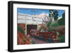 Roanoke, Virginia - Mill Mountain Children's Zoo Train the Zoo Choo-Lantern Press-Framed Art Print