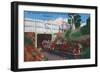 Roanoke, Virginia - Mill Mountain Children's Zoo Train the Zoo Choo-Lantern Press-Framed Art Print