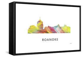 Roanoke Virginia Skyline-Marlene Watson-Framed Stretched Canvas