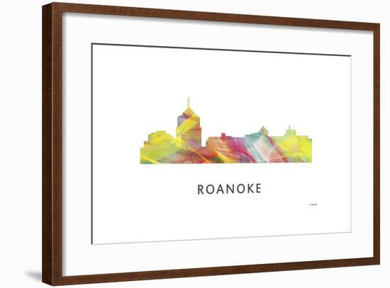 Roanoke Virginia Skyline-Marlene Watson-Framed Giclee Print