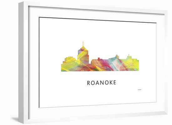 Roanoke Virginia Skyline-Marlene Watson-Framed Giclee Print