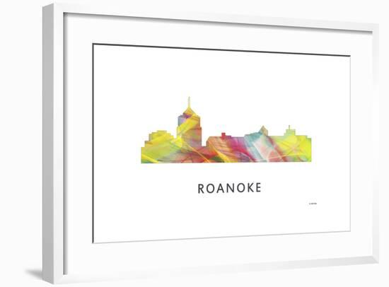 Roanoke Virginia Skyline-Marlene Watson-Framed Giclee Print