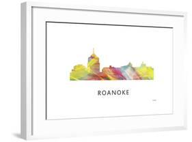 Roanoke Virginia Skyline-Marlene Watson-Framed Giclee Print