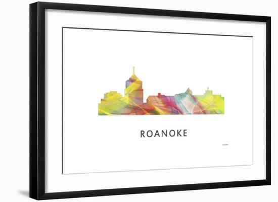 Roanoke Virginia Skyline-Marlene Watson-Framed Giclee Print