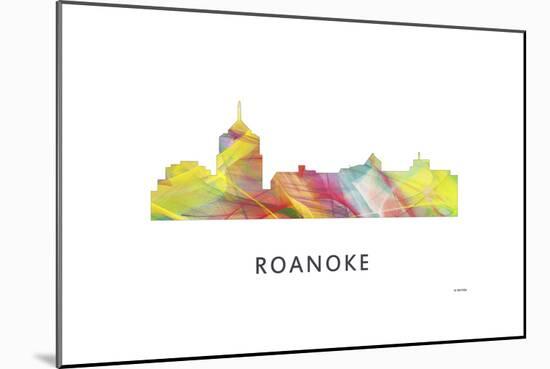 Roanoke Virginia Skyline-Marlene Watson-Mounted Giclee Print