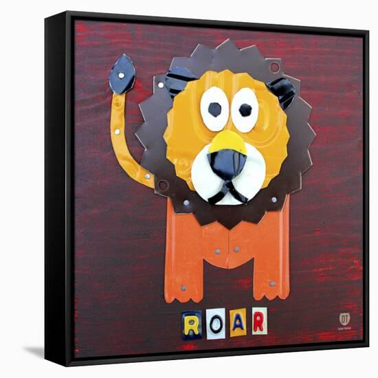 Roar the Lion-Design Turnpike-Framed Stretched Canvas
