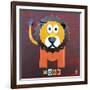 Roar the Lion-Design Turnpike-Framed Giclee Print