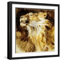 Roaring Lion, C.1833-35-Eugene Delacroix-Framed Photo