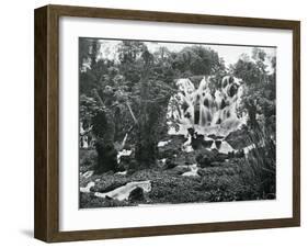 Roaring River Falls, Jamaica, C1905-Adolphe & Son Duperly-Framed Giclee Print