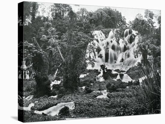 Roaring River Falls, Jamaica, C1905-Adolphe & Son Duperly-Stretched Canvas