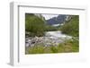 Roaring River, Wildflowers and Mountains, Lodal Valley Near Kjenndalen Glacier-Eleanor Scriven-Framed Photographic Print