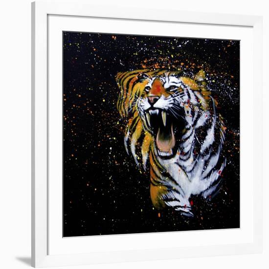 Roaring Tiger-null-Framed Art Print