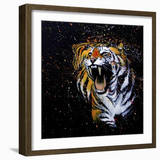 Roaring Tiger-null-Framed Art Print