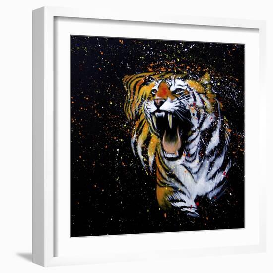 Roaring Tiger-null-Framed Art Print