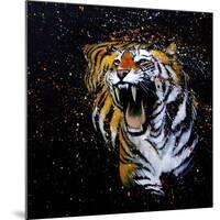 Roaring Tiger-null-Mounted Art Print