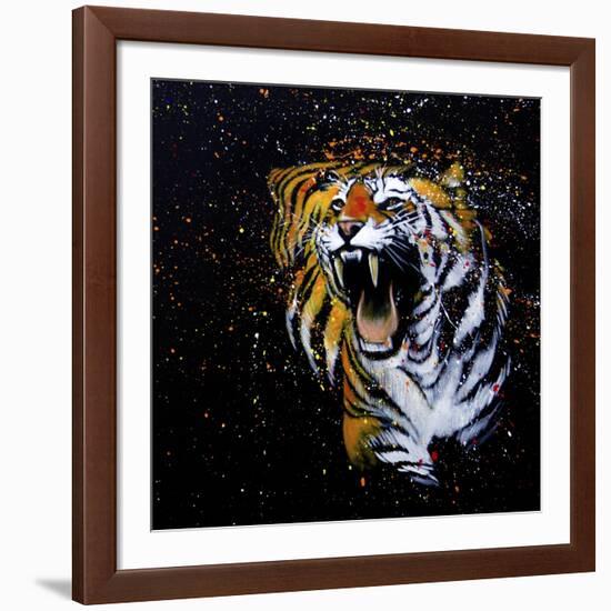 Roaring Tiger-null-Framed Art Print