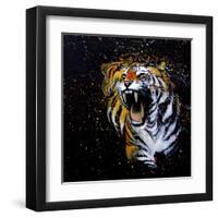 Roaring Tiger-null-Framed Art Print