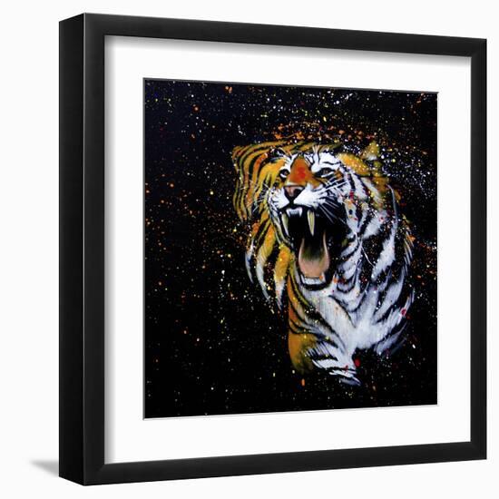 Roaring Tiger-null-Framed Art Print