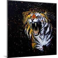 Roaring Tiger-null-Mounted Art Print