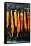 Roasted Carrots with Spices on a Baking Tray, Food-Olha Afanasieva-Framed Stretched Canvas