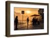 Roasted chestnut stand, Aveiro, Portugal-Mark A Johnson-Framed Photographic Print